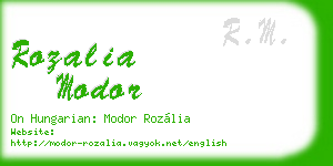 rozalia modor business card